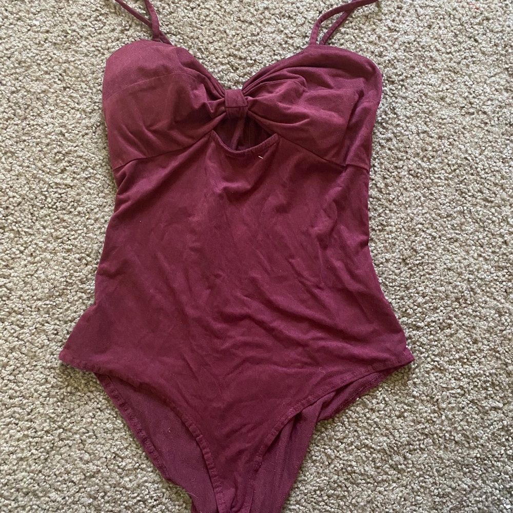 Maroon bodysuit